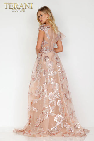 Terani Couture floral embellished gown