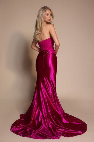 Fuchsia evening gown, XO010-03