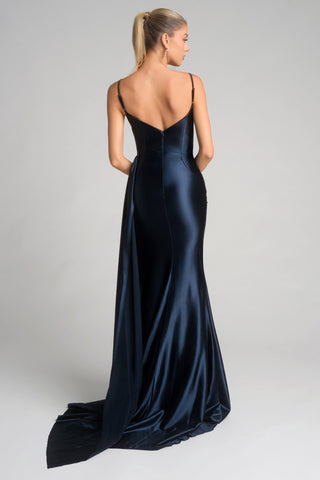 Navy blue formal gown