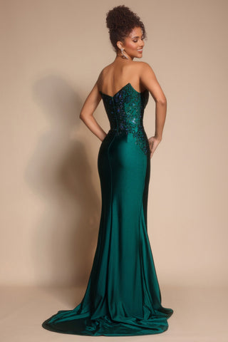 XO067 Emerald green formal dress