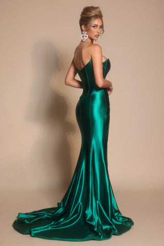 Emerald Green Strapless Gown - XO071-Emerald-03