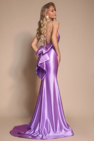Lavender XO095 gown with bow detail