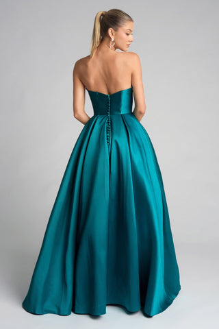 Emerald strapless formal gown, XO110 style