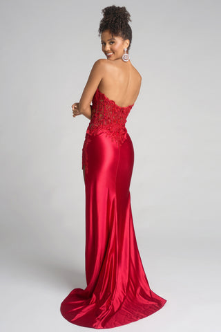 XO221-RED-02 Red Formal Gown
