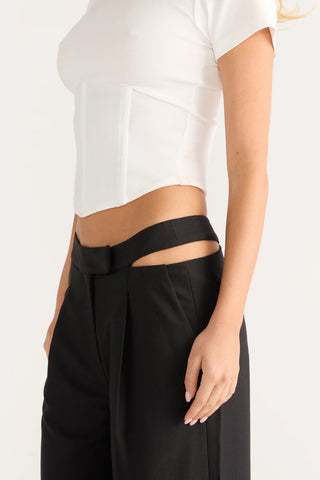 Woman in black emmapants