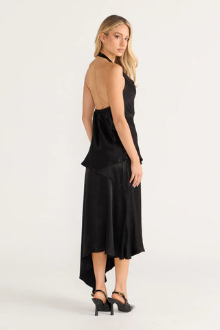 Black halter top and skirt