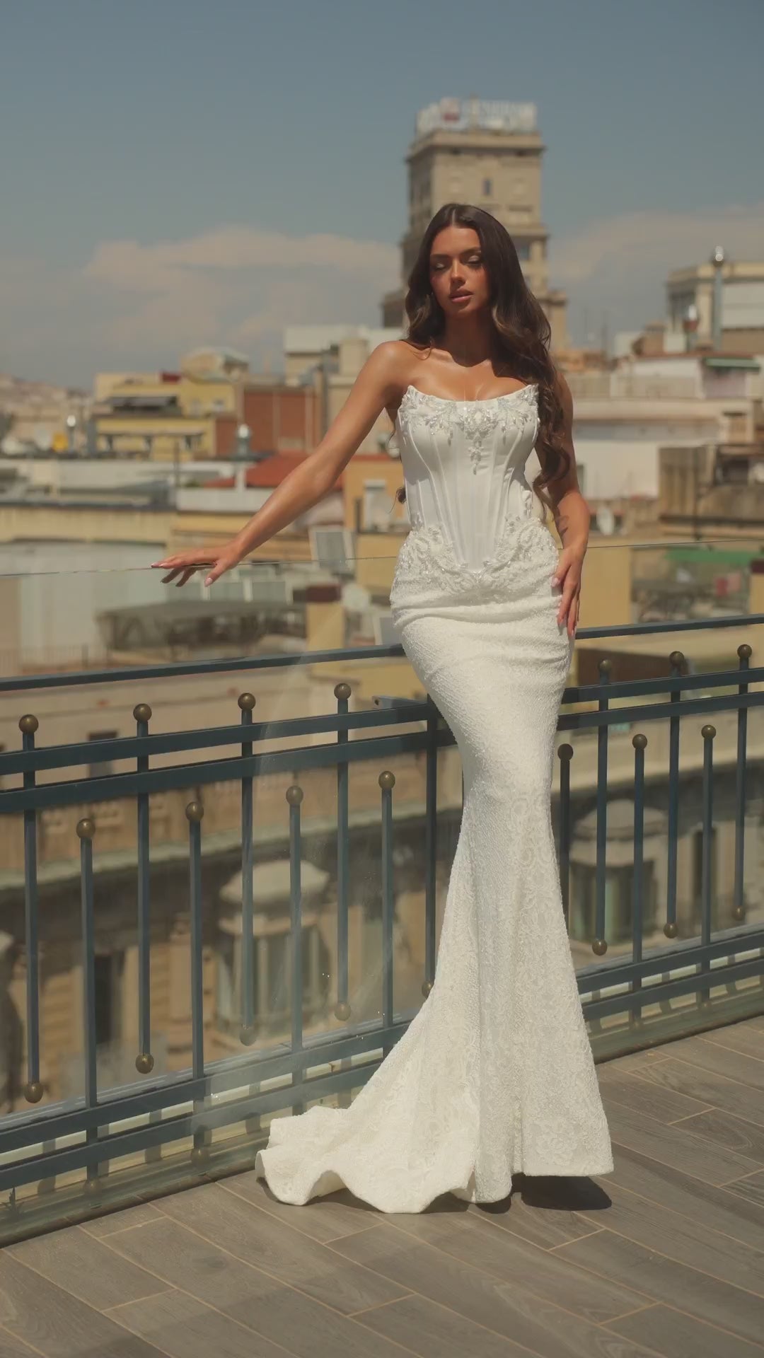 PS27307 Ivory bridal mini dress video